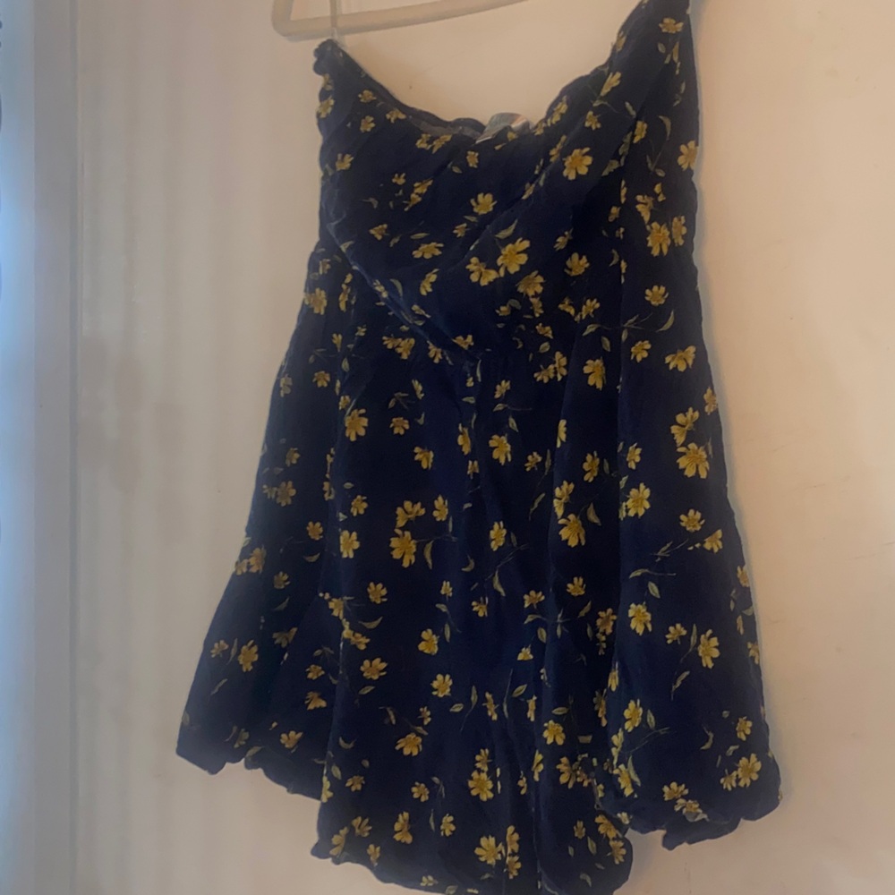 Floral Navy romper